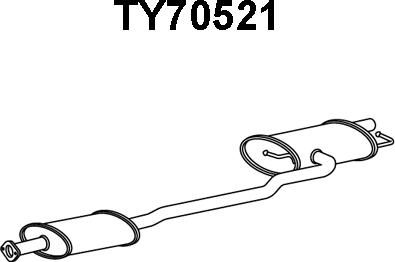 Veneporte TY70521 - Глушитель выхлопных газов, конечный autosila-amz.com