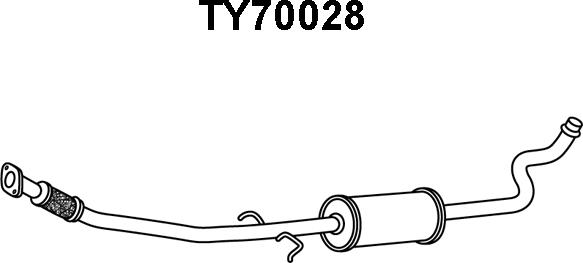 Veneporte TY70028 - Предглушитель выхлопных газов autosila-amz.com