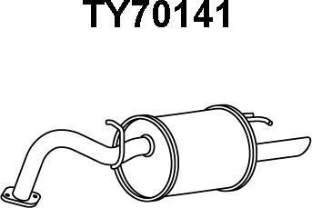 Veneporte TY70141 - Глушитель выхлопных газов, конечный autosila-amz.com
