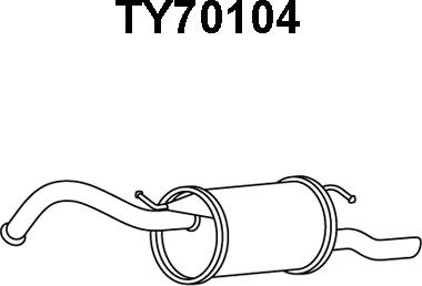 Veneporte TY70104 - Глушитель выхлопных газов, конечный autosila-amz.com
