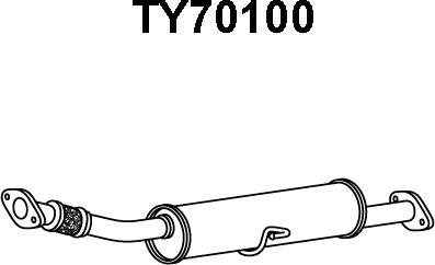 Veneporte TY70100 - Глушитель выхлопных газов, конечный autosila-amz.com