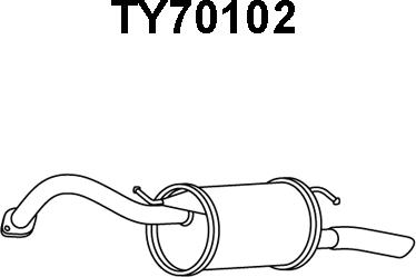 Veneporte TY70102 - Глушитель выхлопных газов, конечный autosila-amz.com
