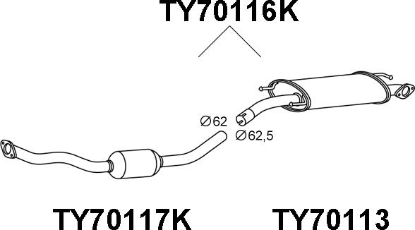 Veneporte TY70116K - Катализатор autosila-amz.com