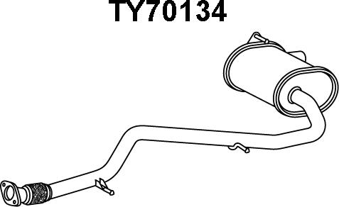 Veneporte TY70134 - Глушитель выхлопных газов, конечный autosila-amz.com