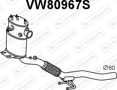 Veneporte VW80967S - Сажевый / частичный фильтр, система выхлопа ОГ autosila-amz.com