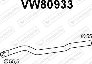 Veneporte VW80933 - Труба выхлопного газа autosila-amz.com