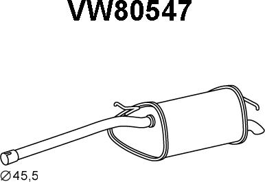 Veneporte VW80547 - Глушитель выхлопных газов, конечный autosila-amz.com