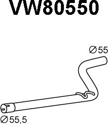 Veneporte VW80550 - Труба выхлопного газа autosila-amz.com