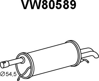 Veneporte VW80589 - Глушитель выхлопных газов, конечный autosila-amz.com