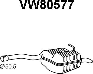 Veneporte VW80577 - Глушитель выхлопных газов, конечный autosila-amz.com
