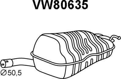 Veneporte VW80635 - Глушитель выхлопных газов, конечный autosila-amz.com