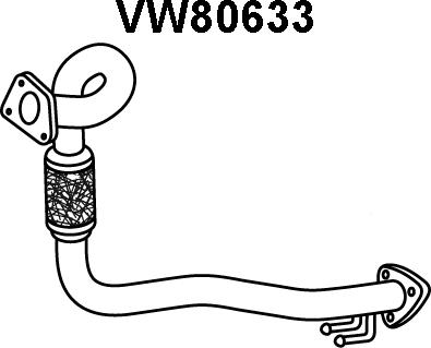 Veneporte VW80633 - Труба выхлопного газа autosila-amz.com