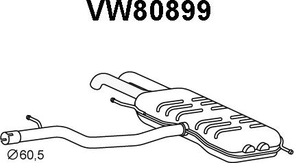 Veneporte VW80899 - Глушитель выхлопных газов, конечный autosila-amz.com