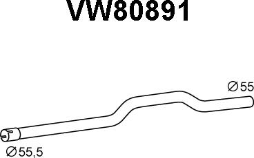 Veneporte VW80891 - Труба выхлопного газа autosila-amz.com