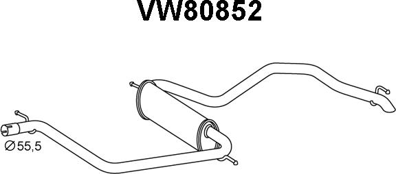 Veneporte VW80852 - Глушитель выхлопных газов, конечный autosila-amz.com