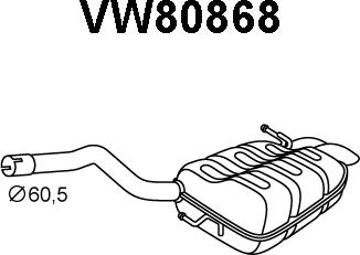 Veneporte VW80868 - Глушитель выхлопных газов, конечный autosila-amz.com