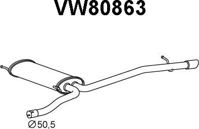 Veneporte VW80863 - Глушитель выхлопных газов, конечный autosila-amz.com