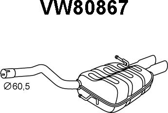 Veneporte VW80867 - Глушитель выхлопных газов, конечный autosila-amz.com