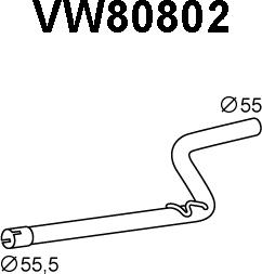 Veneporte VW80802 - Труба выхлопного газа autosila-amz.com