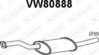 Veneporte VW80888 - Предглушитель выхлопных газов autosila-amz.com