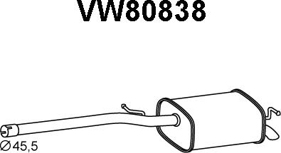 Veneporte VW80838 - Глушитель выхлопных газов, конечный autosila-amz.com