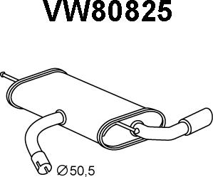 Veneporte VW80825 - Глушитель выхлопных газов, конечный autosila-amz.com