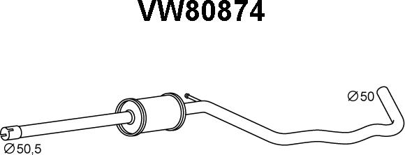 Veneporte VW80874 - Предглушитель выхлопных газов autosila-amz.com