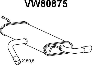 Veneporte VW80875 - Глушитель выхлопных газов, конечный autosila-amz.com