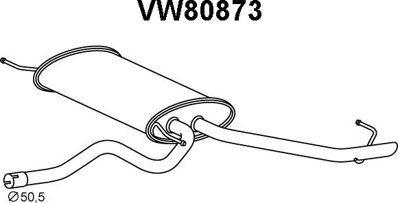 Veneporte VW80873 - Глушитель выхлопных газов, конечный autosila-amz.com