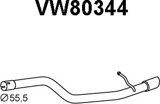 Veneporte VW80344 - Труба выхлопного газа autosila-amz.com