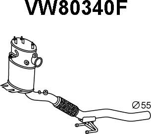 Veneporte VW80340F - Сажевый / частичный фильтр, система выхлопа ОГ autosila-amz.com