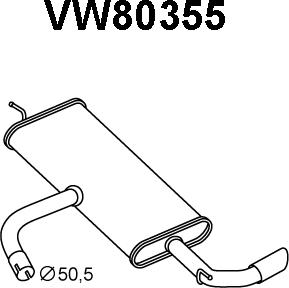 Veneporte VW80355 - Глушитель выхлопных газов, конечный autosila-amz.com