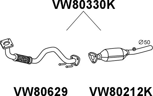 Veneporte VW80330K - Катализатор autosila-amz.com