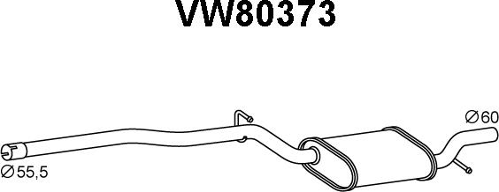 Veneporte VW80373 - Глушитель выхлопных газов, конечный autosila-amz.com