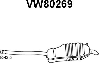 Veneporte VW80269 - Глушитель выхлопных газов, конечный autosila-amz.com