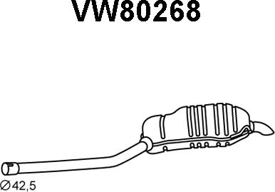 Veneporte VW80268 - Глушитель выхлопных газов, конечный autosila-amz.com