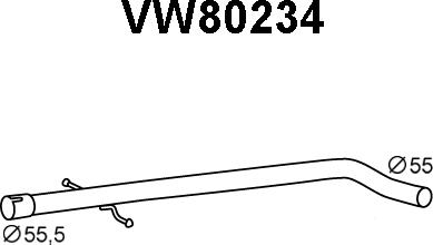 Veneporte VW80234 - Труба выхлопного газа autosila-amz.com