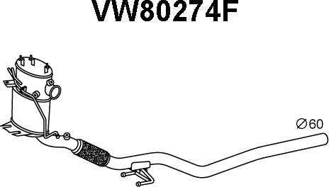 Veneporte VW80274F - Сажевый / частичный фильтр, система выхлопа ОГ autosila-amz.com