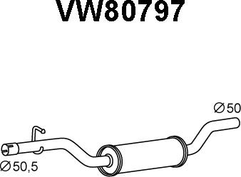 Veneporte VW80797 - Предглушитель выхлопных газов autosila-amz.com