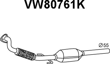 Veneporte VW80761K - Катализатор autosila-amz.com