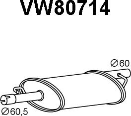 Veneporte VW80714 - Предглушитель выхлопных газов autosila-amz.com