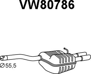 Veneporte VW80786 - Глушитель выхлопных газов, конечный autosila-amz.com