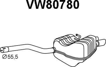 Veneporte VW80780 - Глушитель выхлопных газов, конечный autosila-amz.com