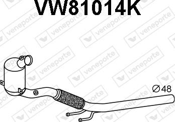 Veneporte VW81014K - Катализатор autosila-amz.com