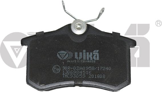 Vika 66980001501 - Тормозные колодки, дисковые, комплект autosila-amz.com