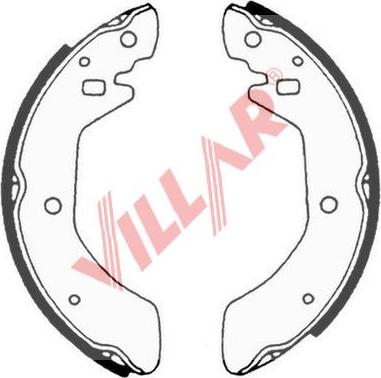 Villar 629.0594 - Комплект тормозных колодок, барабанные autosila-amz.com