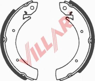 Villar 629.0595 - Комплект тормозных колодок, барабанные autosila-amz.com
