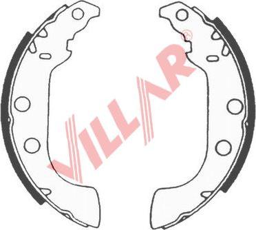 Villar 629.0569 - Комплект тормозных колодок, барабанные autosila-amz.com