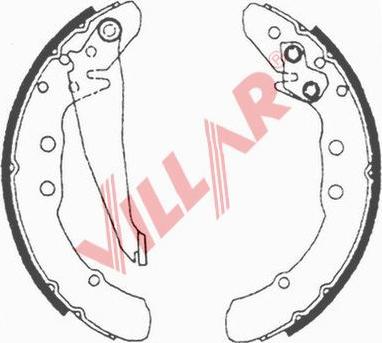 Villar 629.0504 - Комплект тормозных колодок, барабанные autosila-amz.com