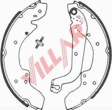 Villar 629.0501 - Комплект тормозных колодок, барабанные autosila-amz.com